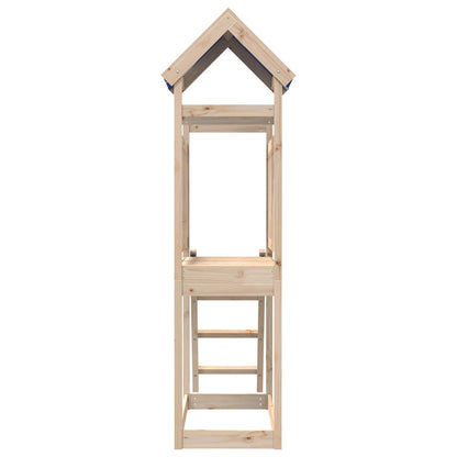 Spielturm Braun 52,5 x 110,5 x 215 cm Massives Kiefernholz
