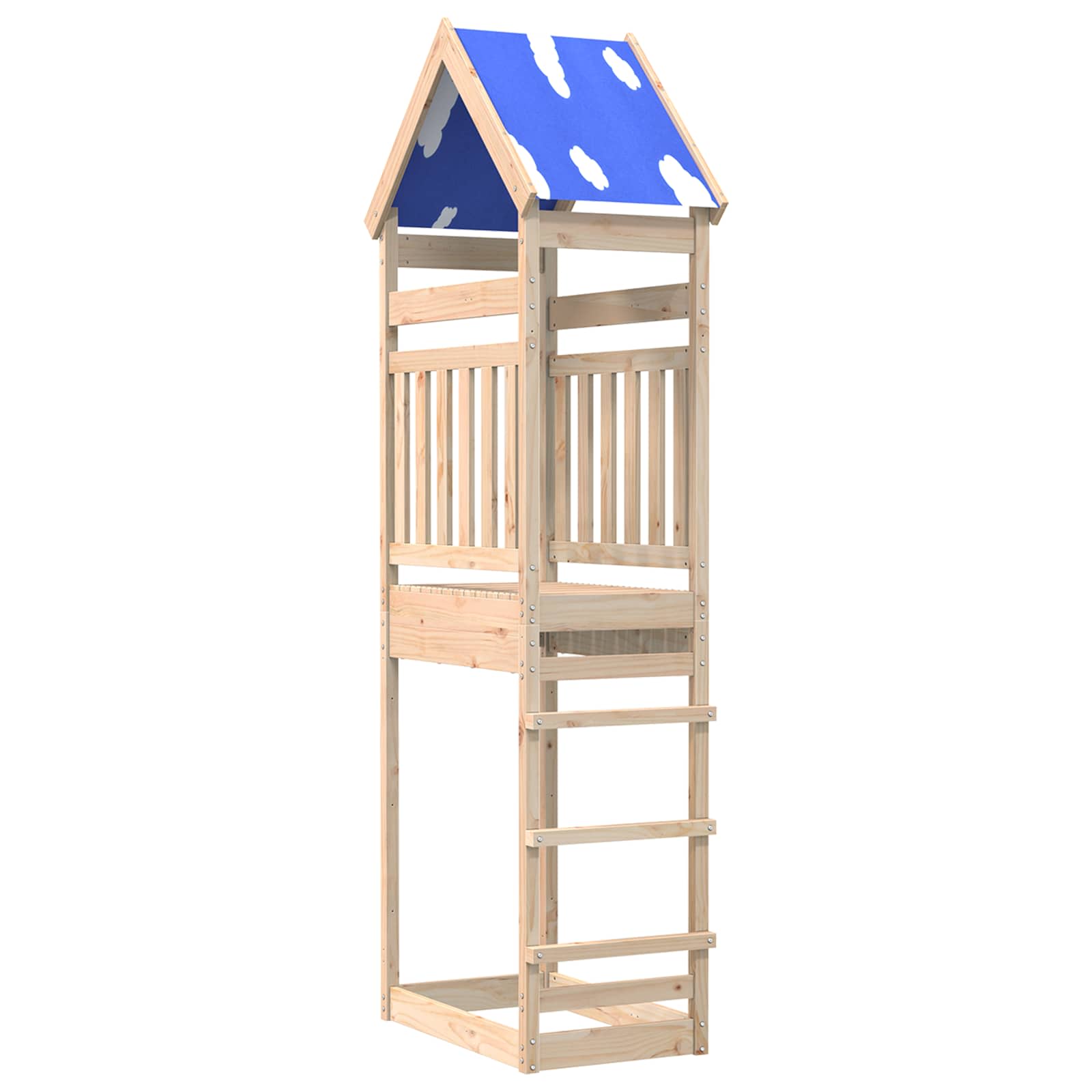 Spielturm Braun 52,5 x 85 x 265 cm Massives Kiefernholz