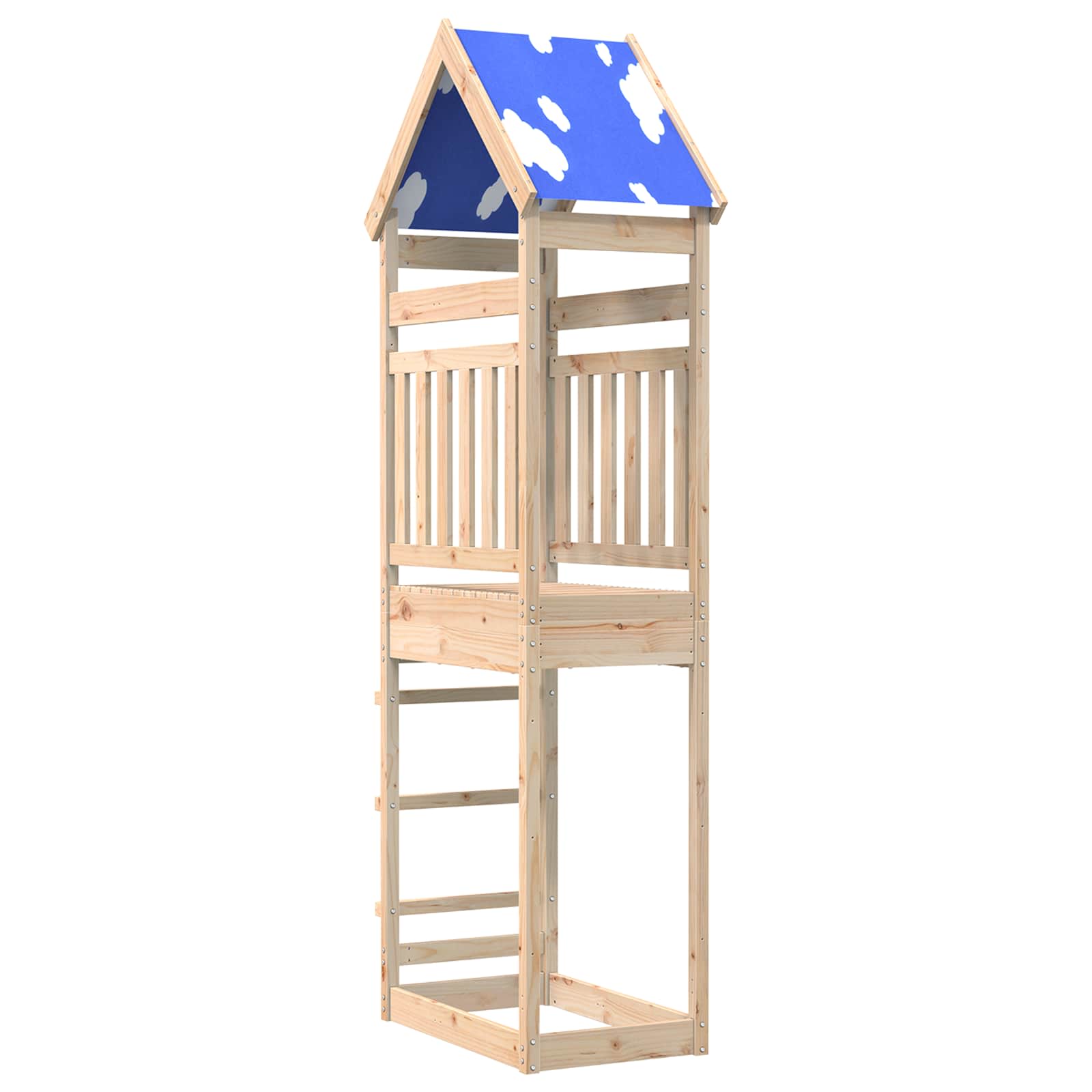 Spielturm Braun 52,5 x 85 x 265 cm Massives Kiefernholz