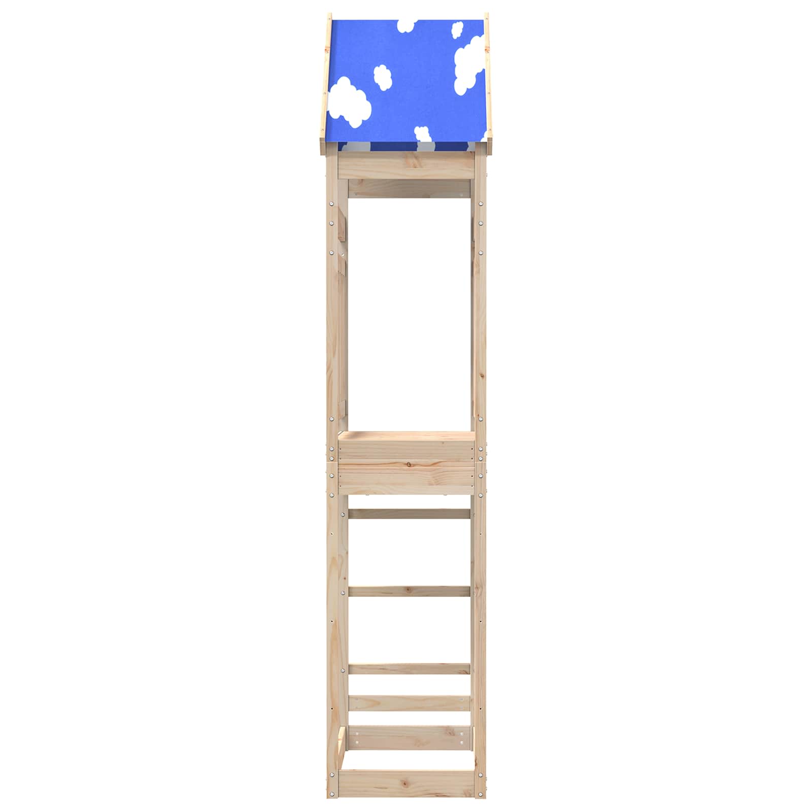 Spielturm Braun 52,5 x 85 x 265 cm Massives Kiefernholz