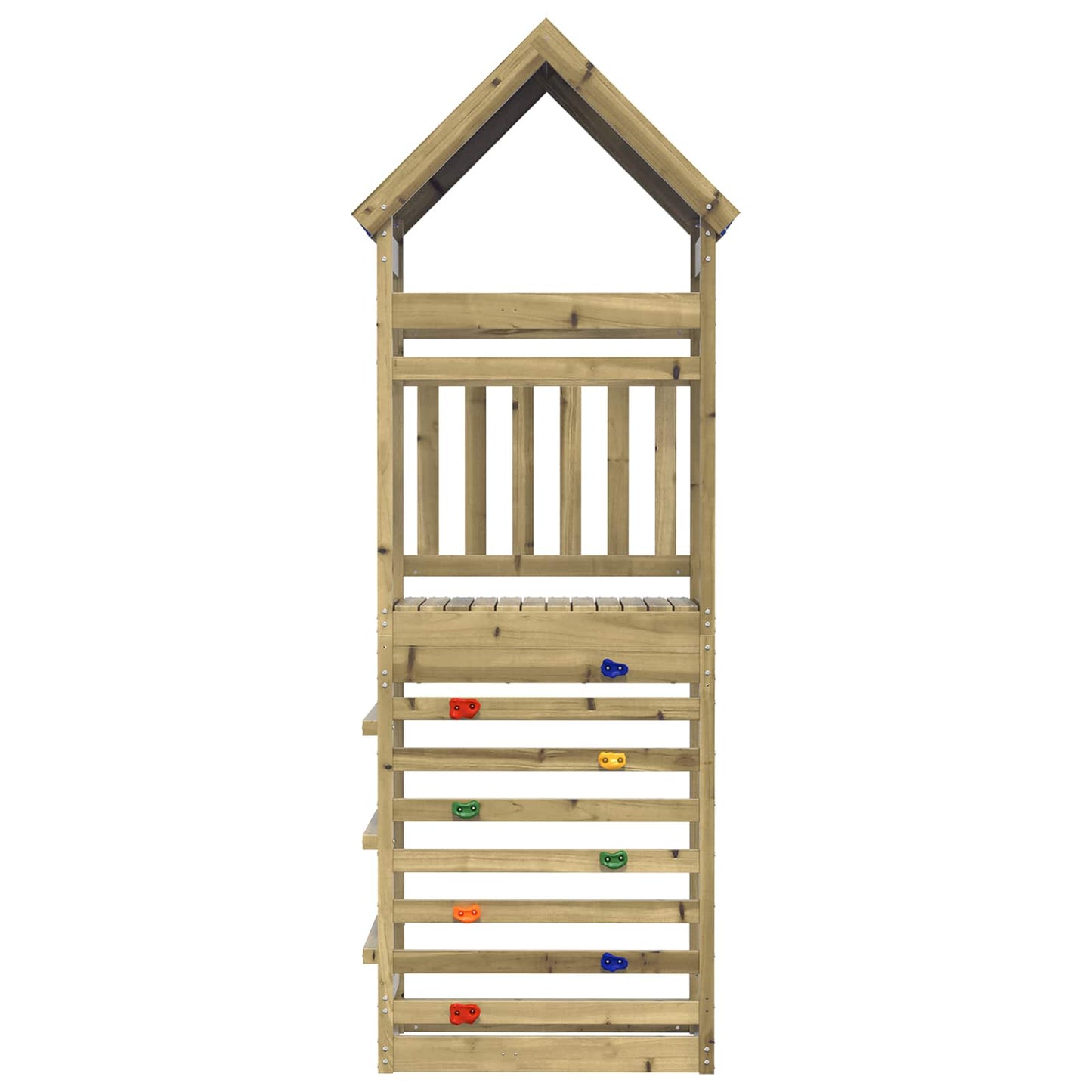 Spielturm Braun 52,5 x 85 x 265 cm Massives imprägniertes Holz