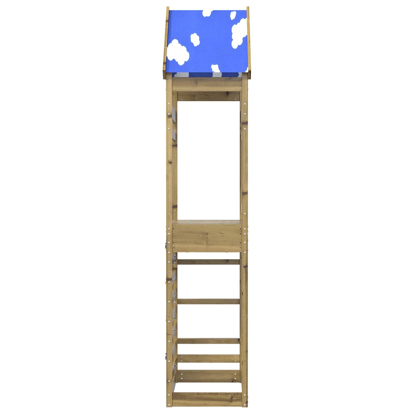 Spielturm Braun 52,5 x 85 x 265 cm Massives imprägniertes Holz