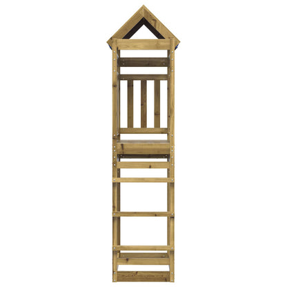 Spielturm Braun 85 x 52,5 x 239 cm Massives imprägniertes Holz