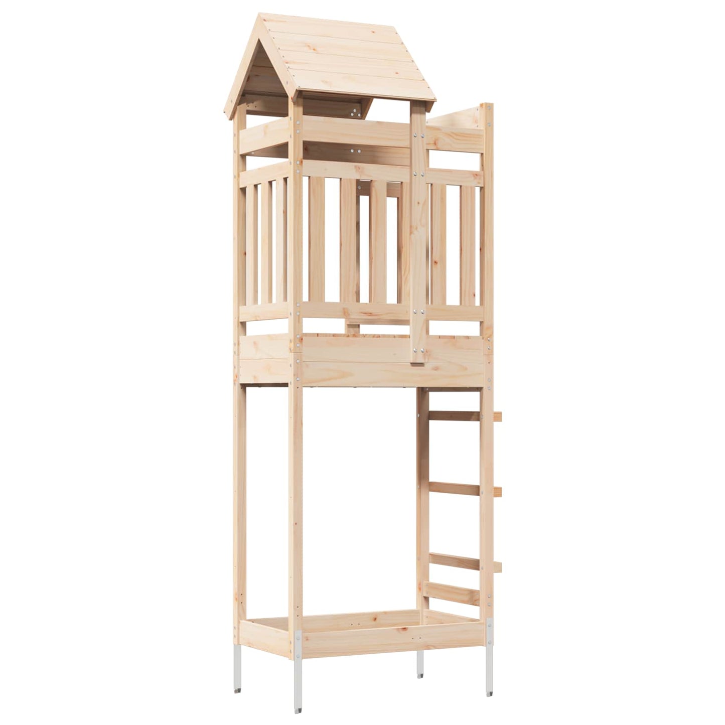 Spielturm Braun 52,5 x 85 x 238 cm Massives Kiefernholz