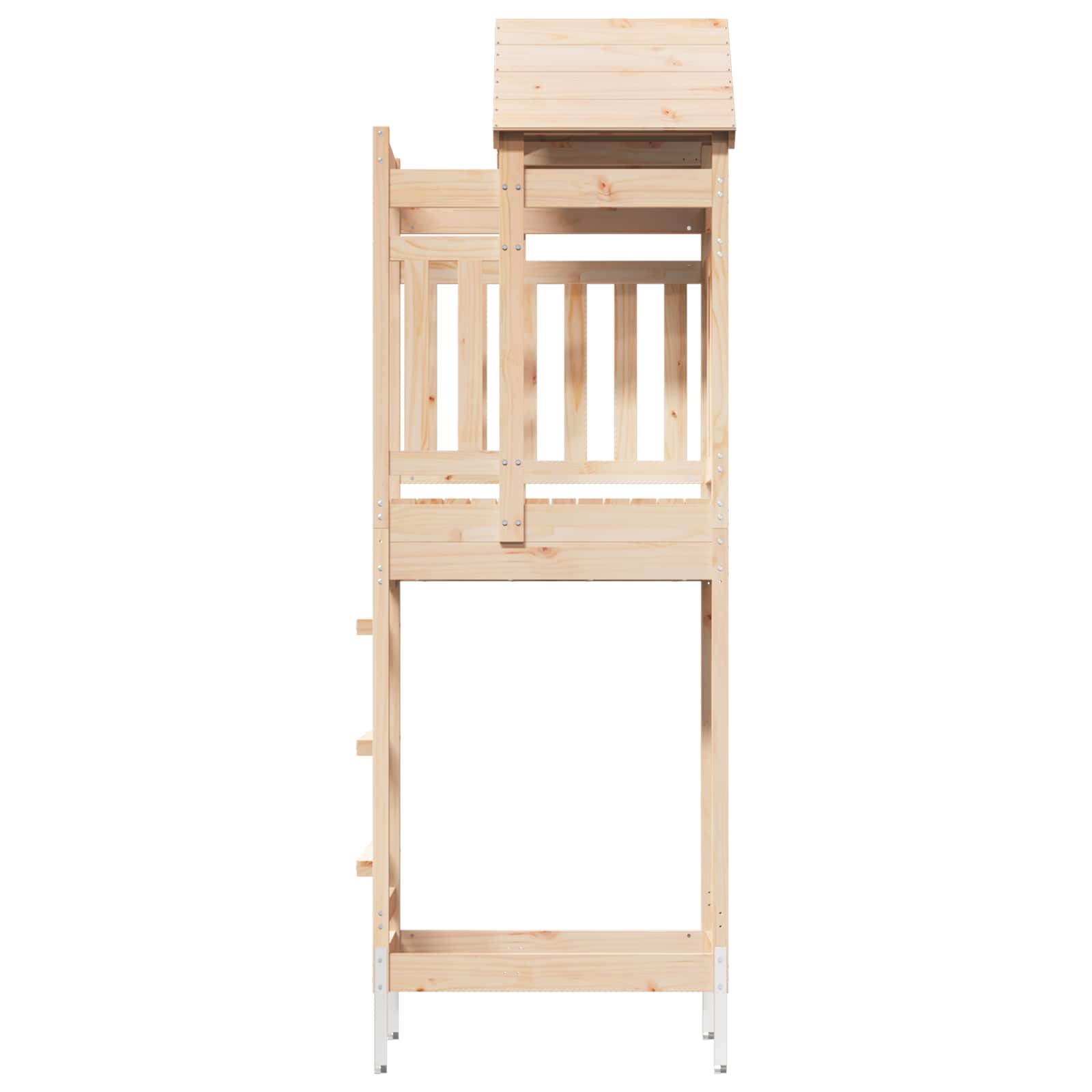 Spielturm Braun 52,5 x 85 x 238 cm Massives Kiefernholz