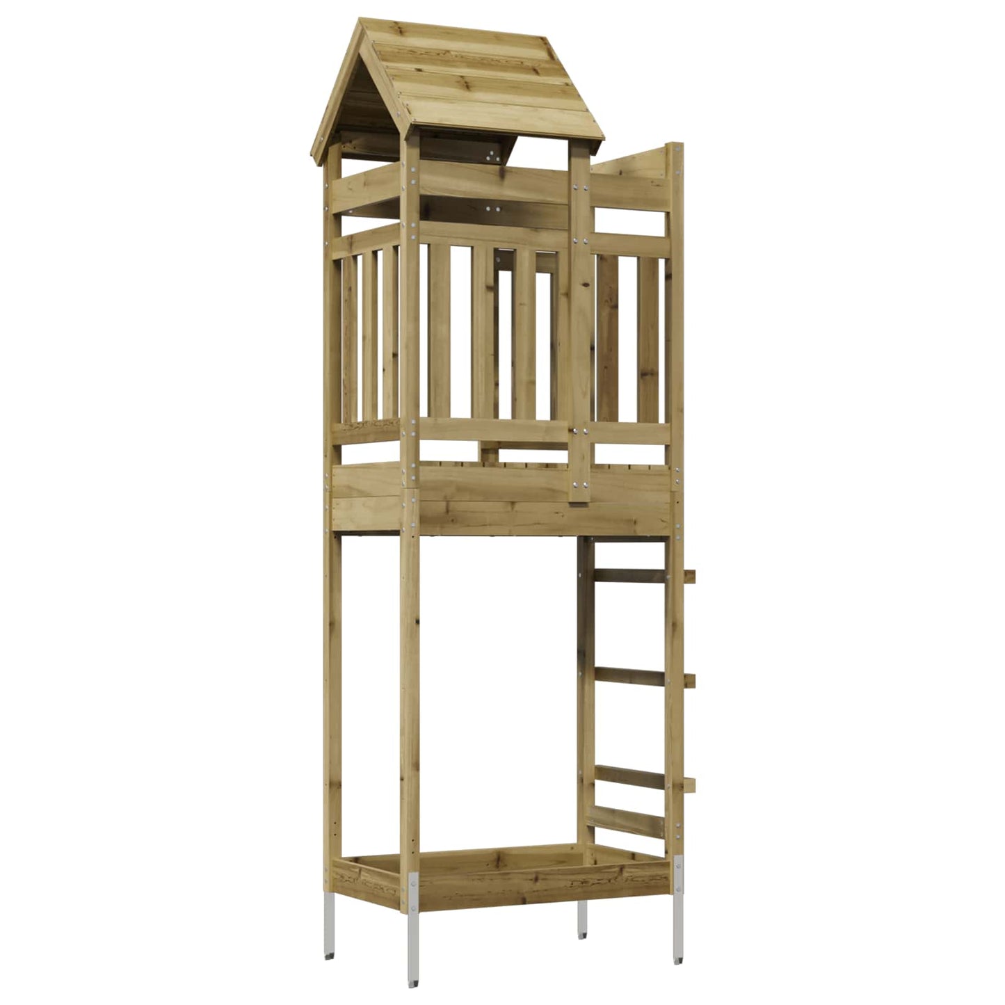 Spielturm Braun 52,5 x 85 x 238 cm Massives imprägniertes Holz