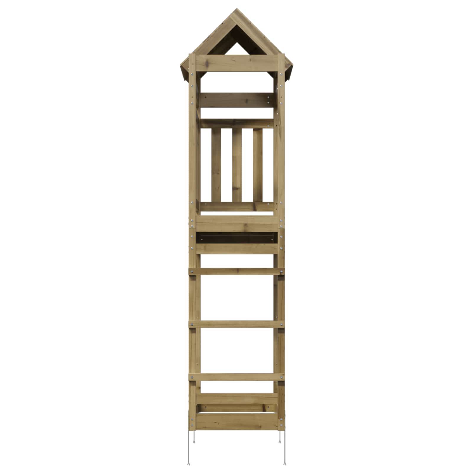 Spielturm Braun 52,5 x 85 x 238 cm Massives imprägniertes Holz