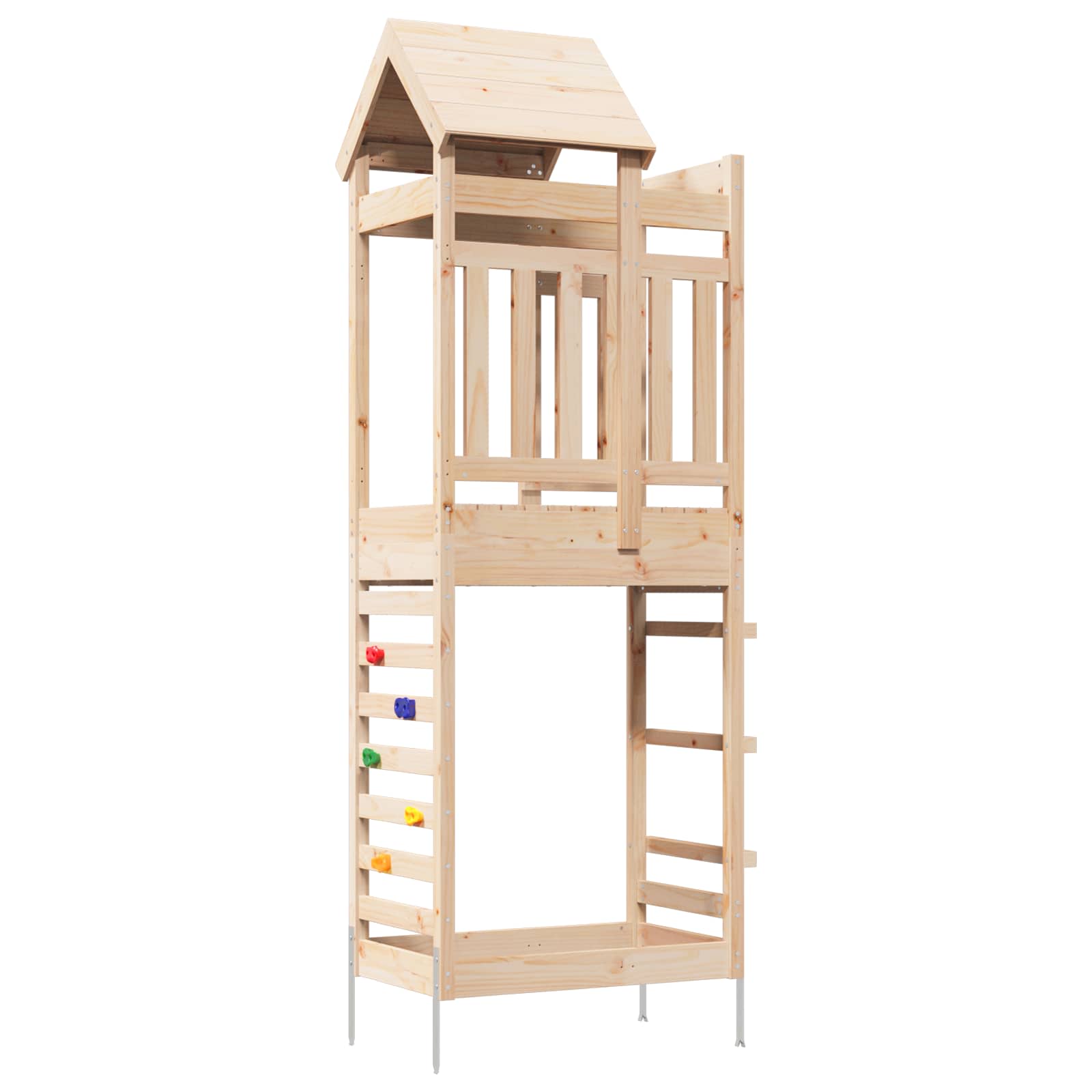Spielturm Braun 52,5 x 85 x 238 cm Massives Kiefernholz