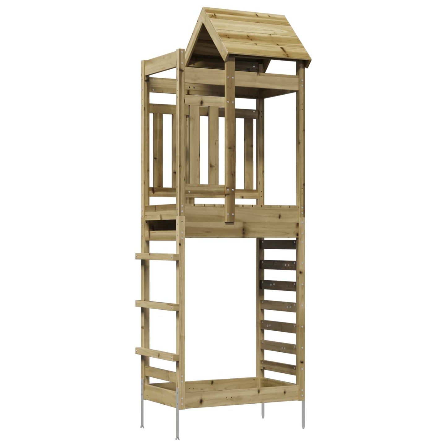 Spielturm Braun 52,5 x 85 x 238 cm Massives imprägniertes Holz