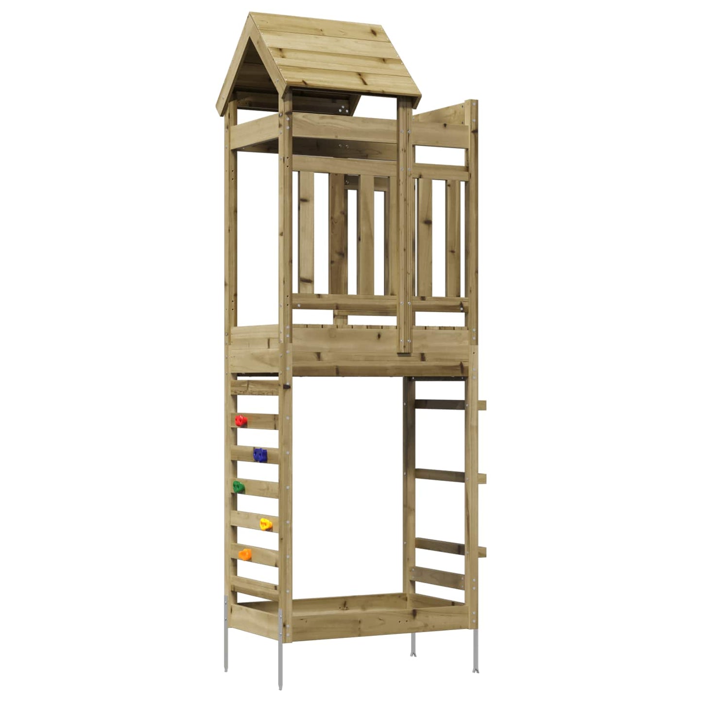 Spielturm Braun 52,5 x 85 x 238 cm Massives imprägniertes Holz