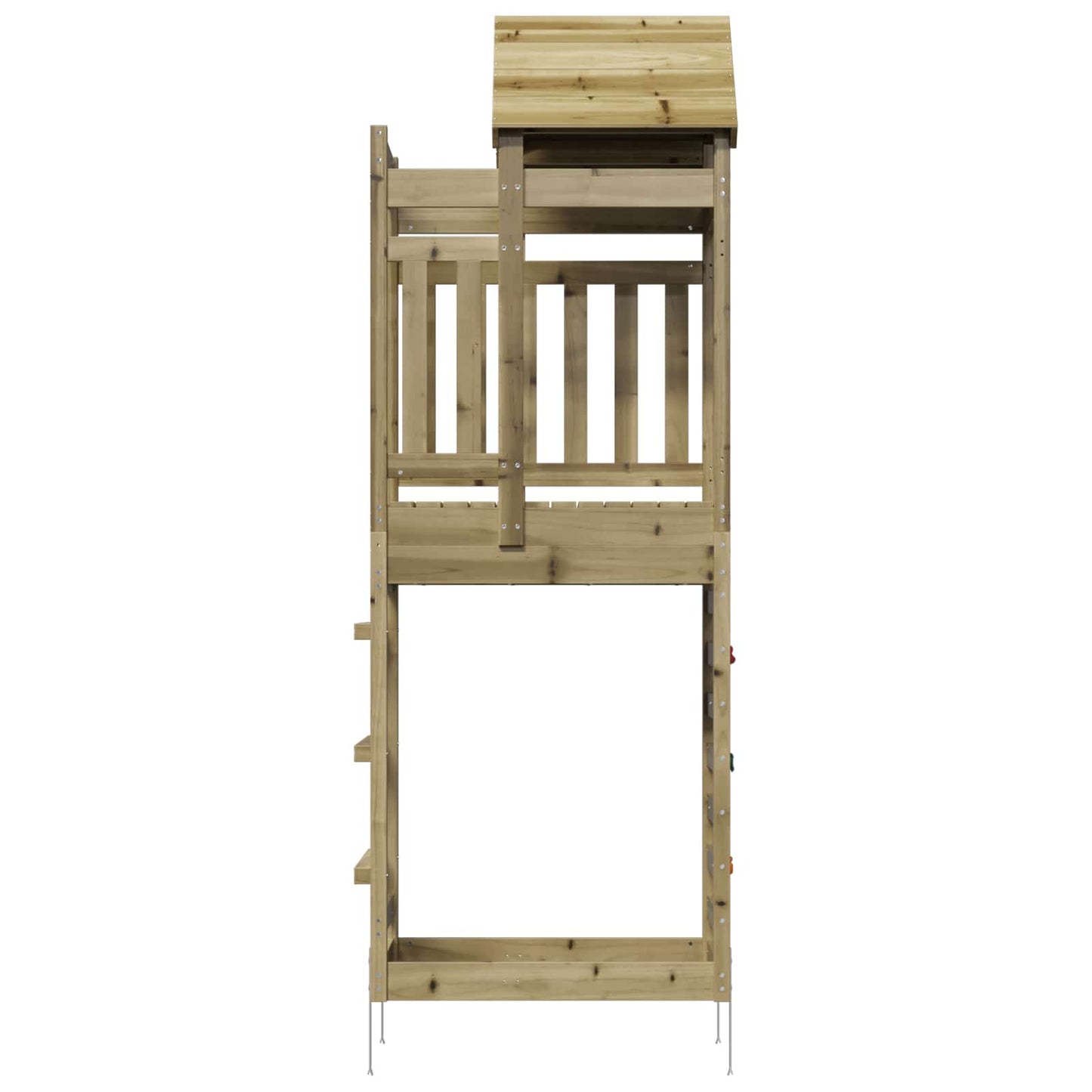 Spielturm Braun 52,5 x 85 x 238 cm Massives imprägniertes Holz
