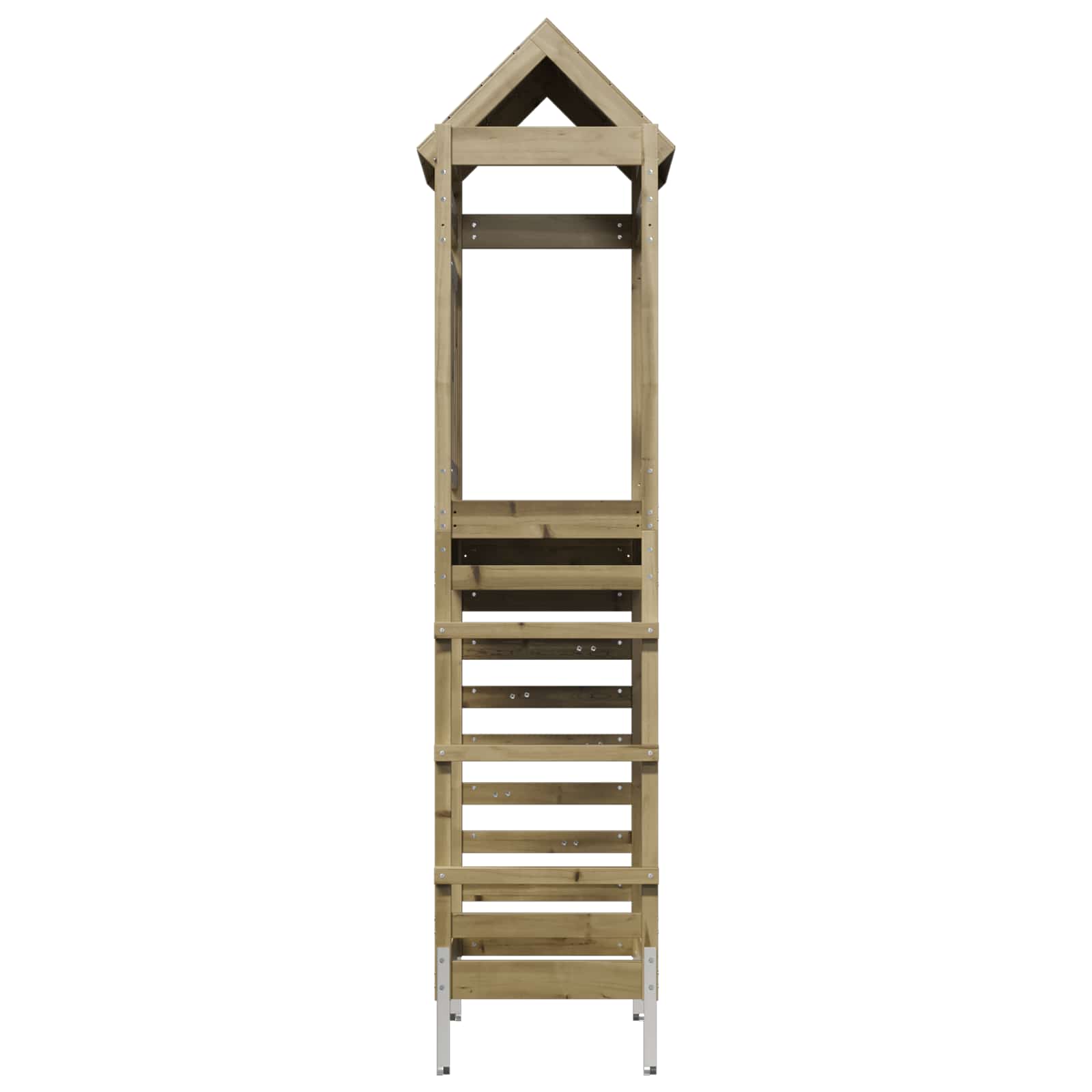 Spielturm Braun 52,5 x 85 x 238 cm Massives imprägniertes Holz