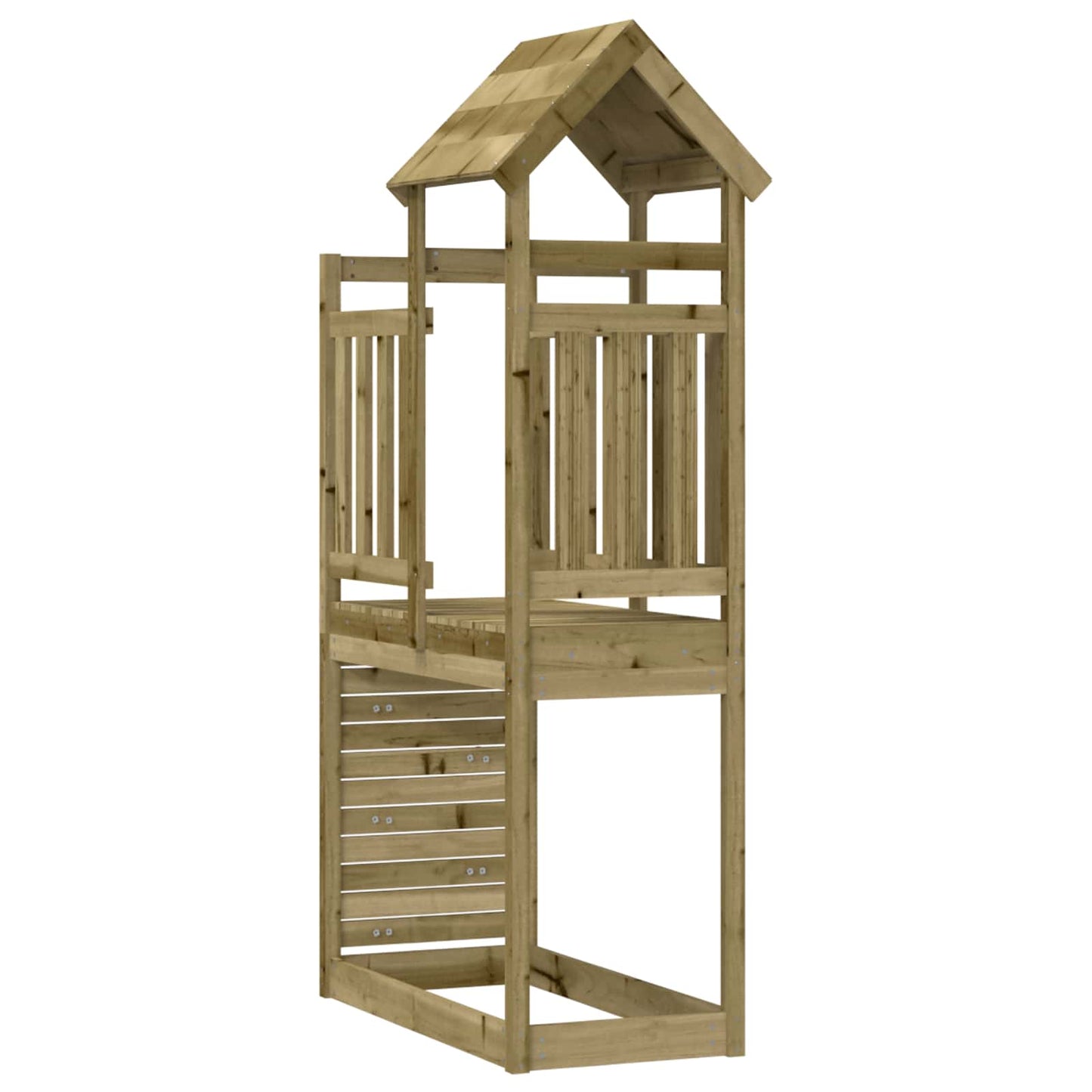 Spielturm Braun 53 x 110,5 x 214 cm Massives imprägniertes Holz