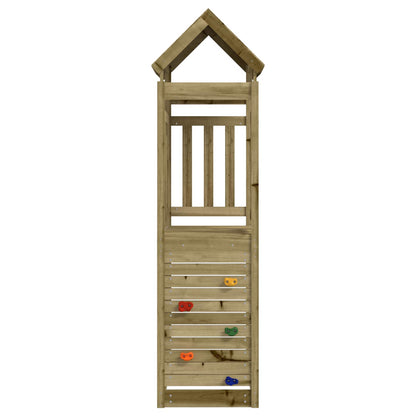 Spielturm Braun 53 x 110,5 x 214 cm Massives imprägniertes Holz