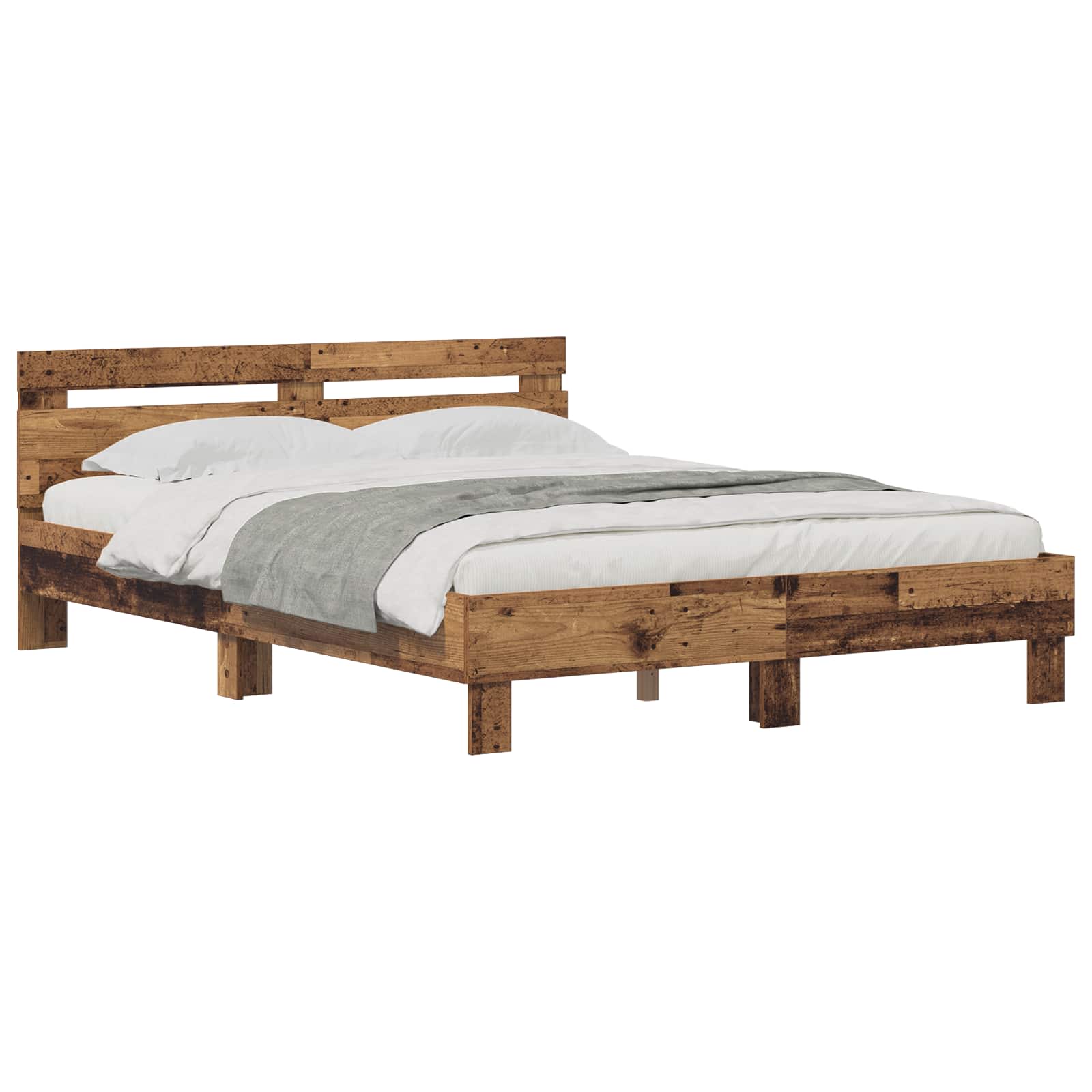 Bettrahmen Altholz 120 x 200 cm Holzwerkstoff