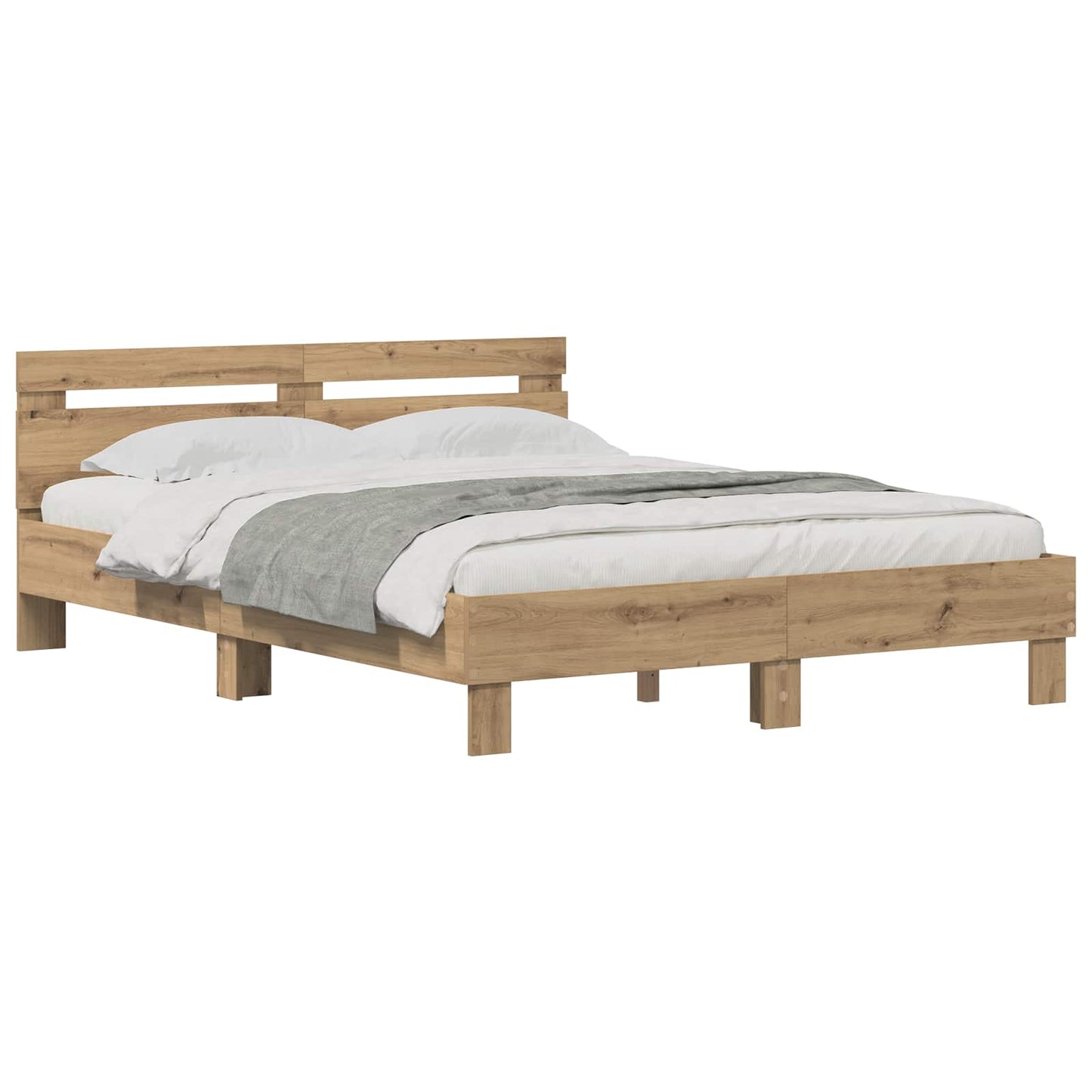 Bettrahmen Artisan-Eiche 120 x 200 cm Holzwerkstoff