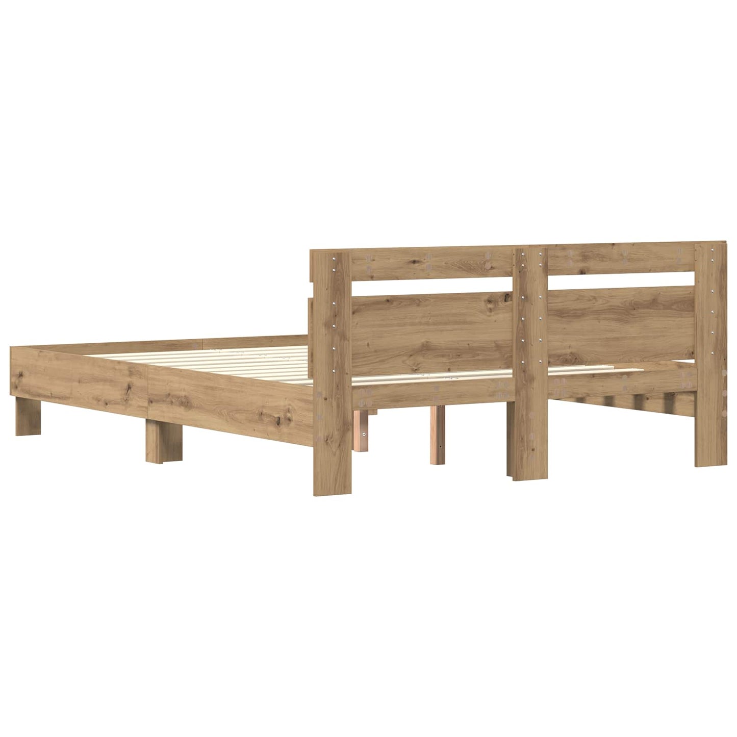 Bettrahmen Artisan-Eiche 120 x 200 cm Holzwerkstoff