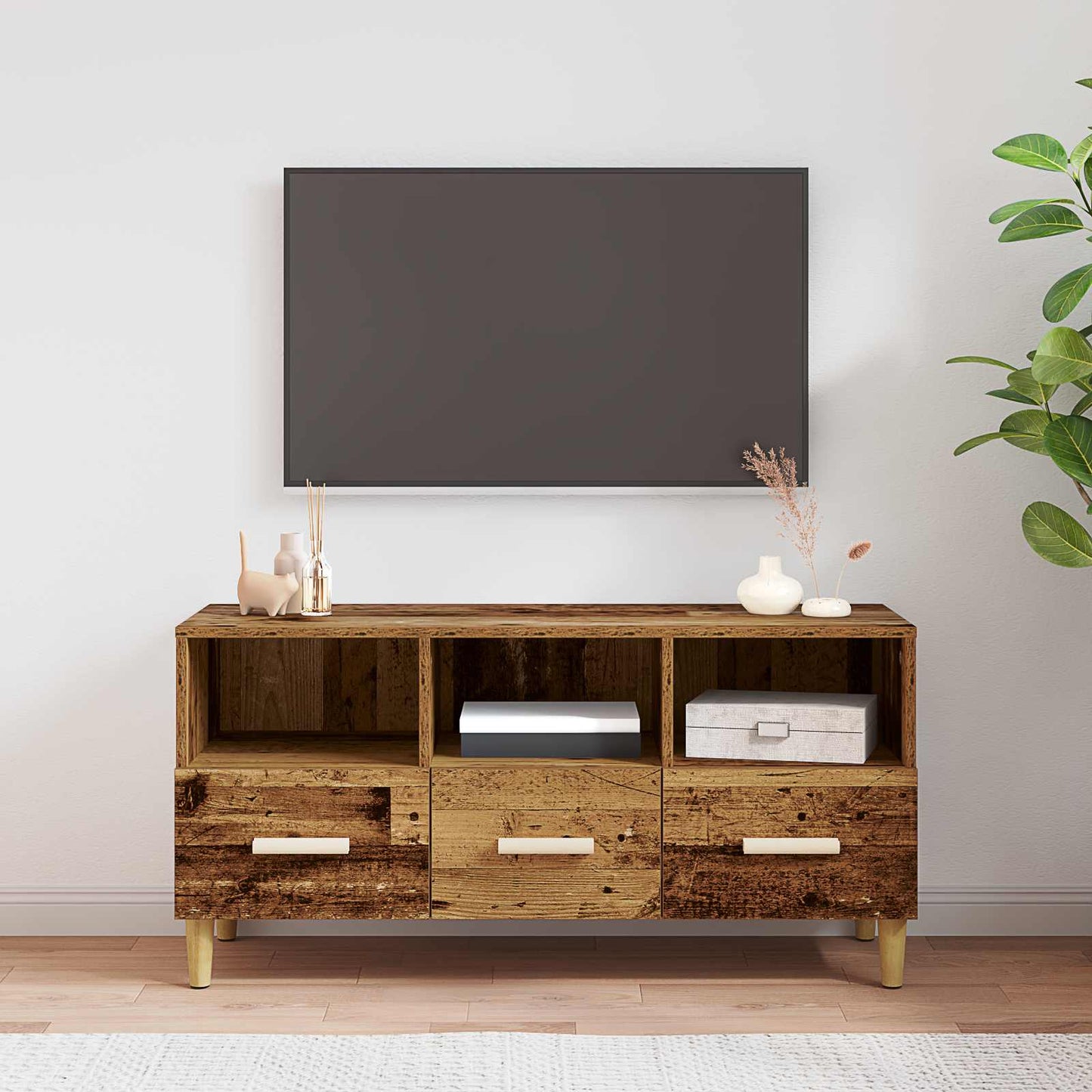 TV-Schränk 102 x 36 x 50 cm Altholz Holzwerkstoff
