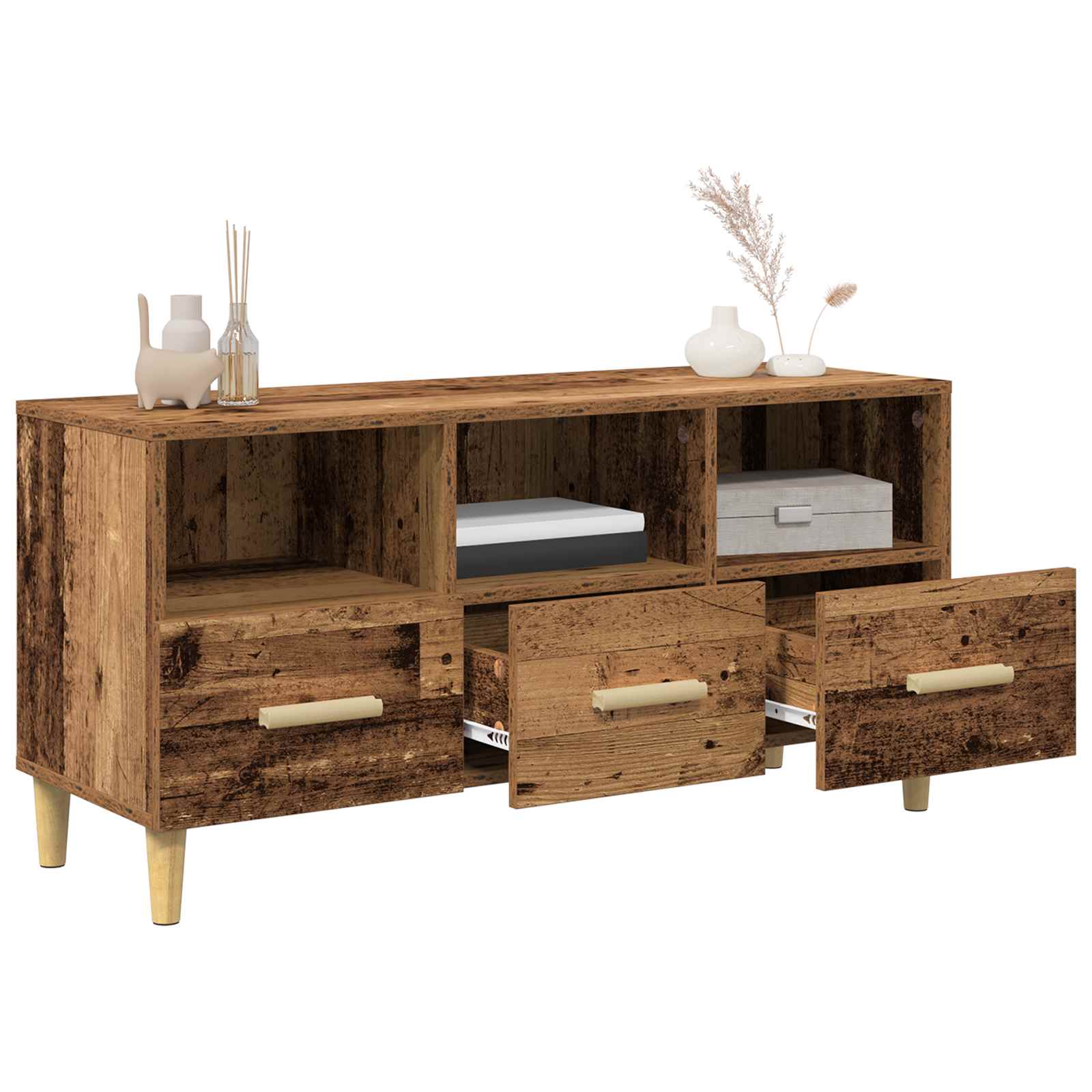 TV-Schränk 102 x 36 x 50 cm Altholz Holzwerkstoff