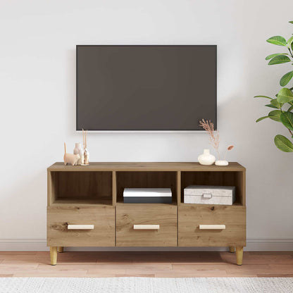 TV-Schränk 102 x 36 x 50 cm Kunsthandwerk Eiche Holzwerkstoff