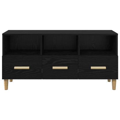 TV-Schränk 102 x 36 x 50 cm Schwarz Eichen-Optik Holzwerkstoff