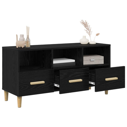 TV-Schränk 102 x 36 x 50 cm Schwarz Eichen-Optik Holzwerkstoff