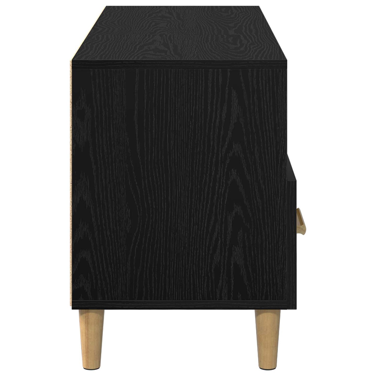 TV-Schränk 102 x 36 x 50 cm Schwarz Eichen-Optik Holzwerkstoff