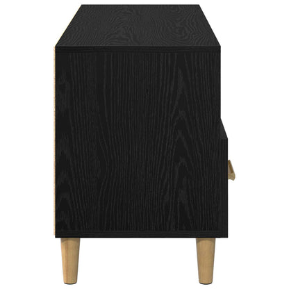 TV-Schränk 102 x 36 x 50 cm Schwarz Eichen-Optik Holzwerkstoff