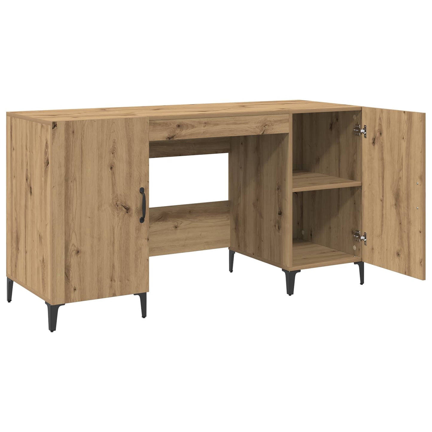 Schreibtisch Kunsthandwerk Eiche Holzwerkstoff 140 x 50 x 75 cm