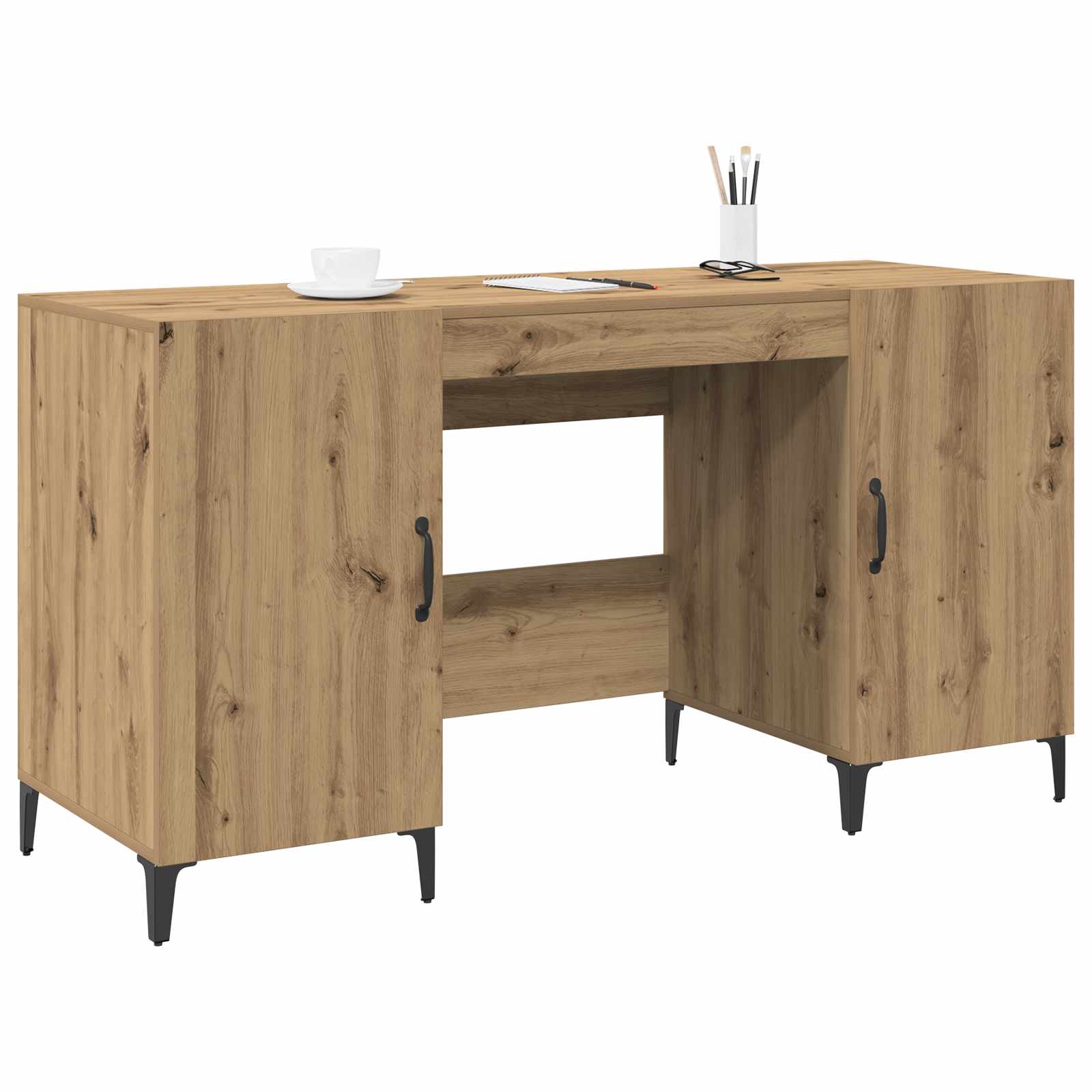 Schreibtisch Kunsthandwerk Eiche Holzwerkstoff 140 x 50 x 75 cm