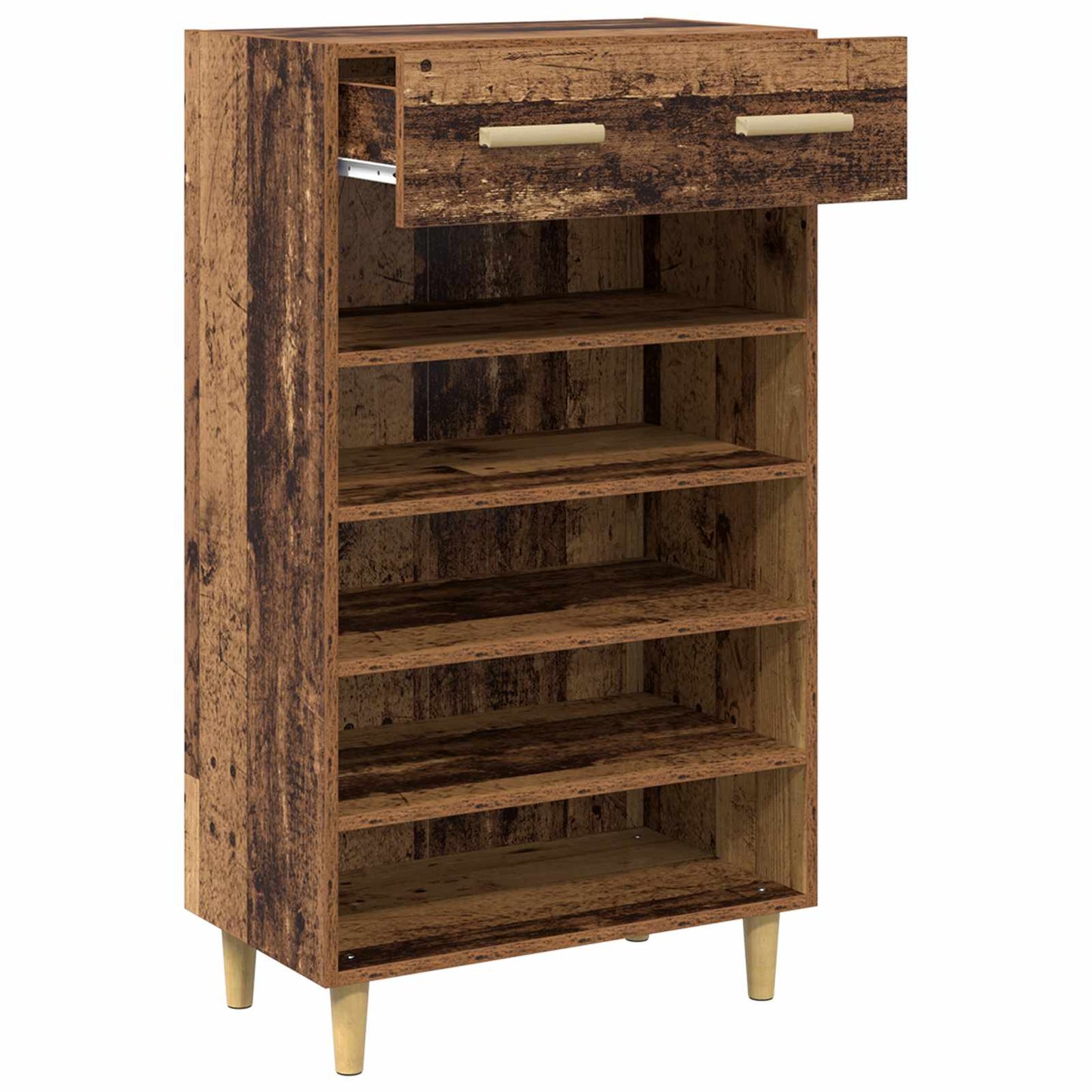 Schuhschrank 60 x 35 x 105 cm Holzwerkstoff Altholz