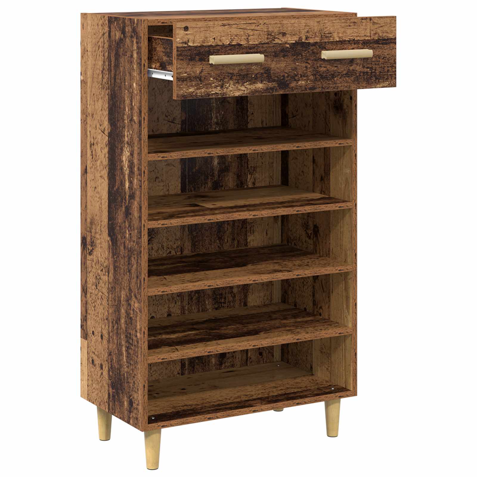 Schuhschrank 60 x 35 x 105 cm Holzwerkstoff Altholz