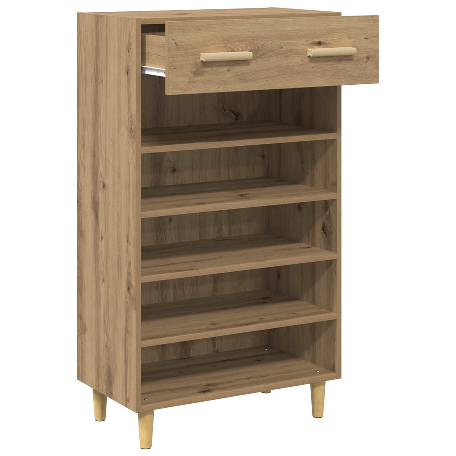 Schuhschrank 60 x 35 x 105 cm Holzwerkstoff Kunsthandwerk Eiche
