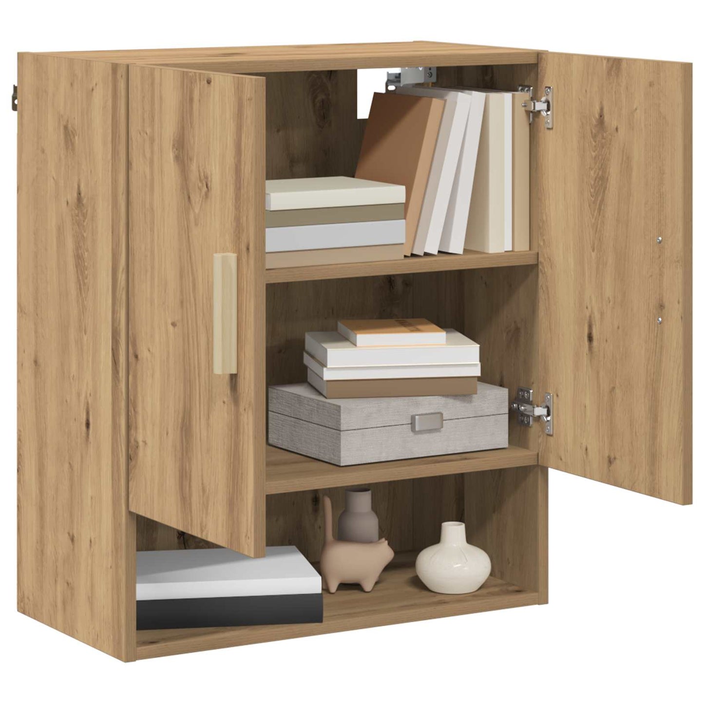 Wandschrank 60 x 31 x 70 cm Holzwerkstoff Kunsthandwerk Eiche