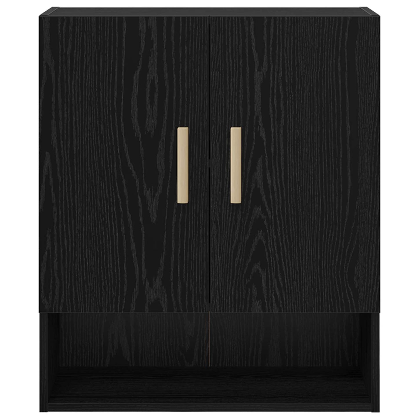 Wandschrank 60 x 31 x 70 cm Holzwerkstoff Schwarz Eichen-Optik