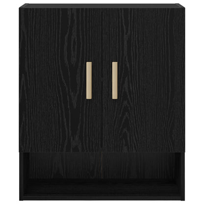 Wandschrank 60 x 31 x 70 cm Holzwerkstoff Schwarz Eichen-Optik