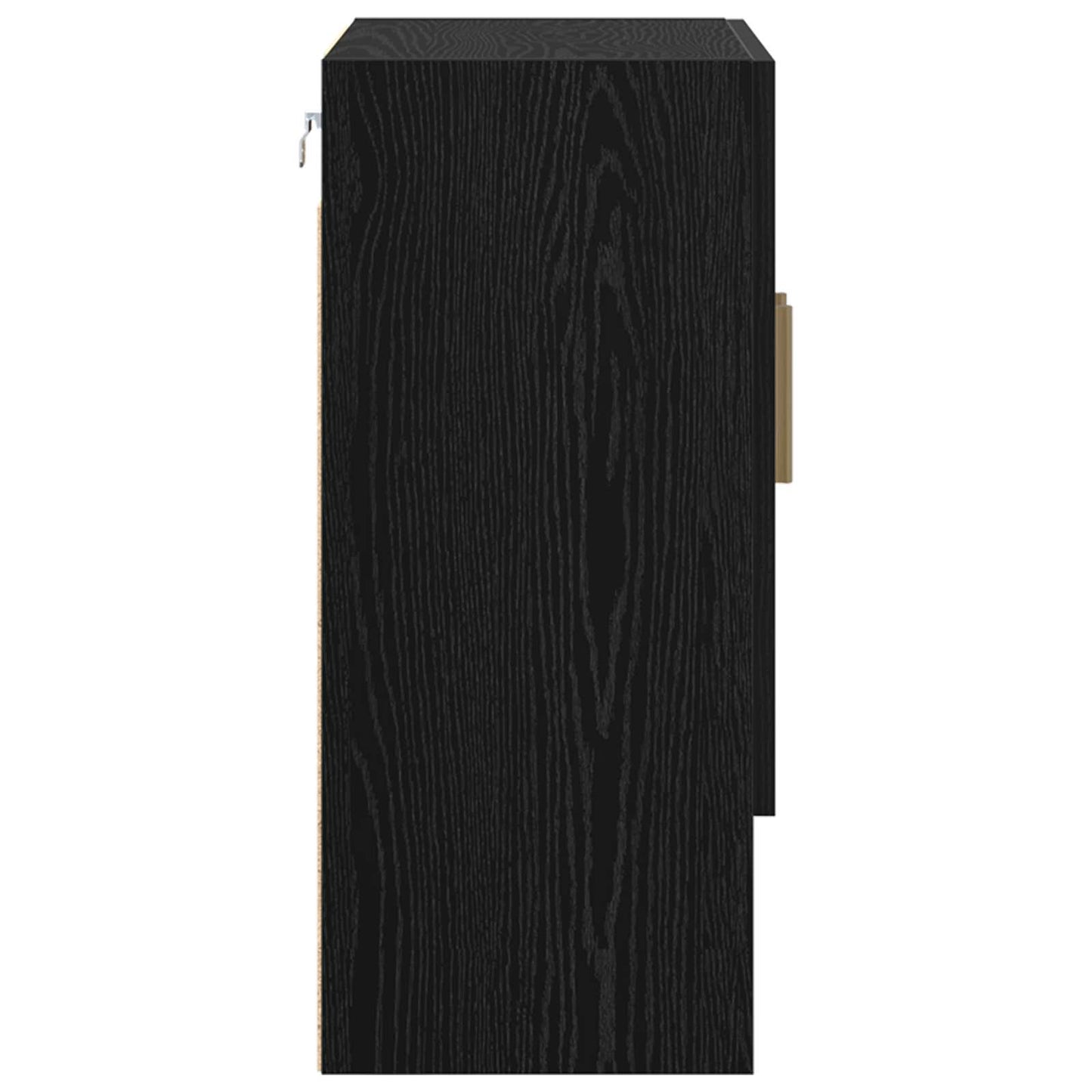 Wandschrank 60 x 31 x 70 cm Holzwerkstoff Schwarz Eichen-Optik