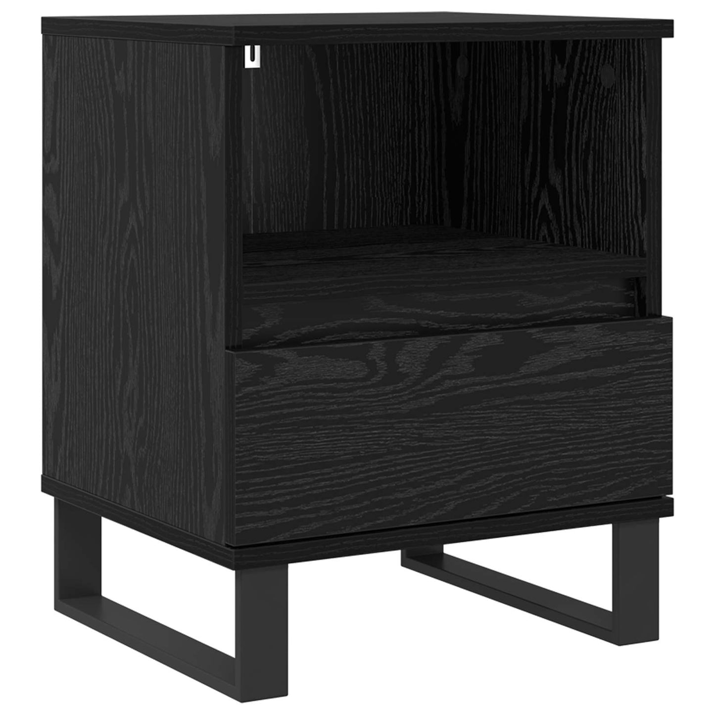 Bettschrank Schwarz Eichen-Optik 40 x 35 x 50 cm Holzwerkstoff