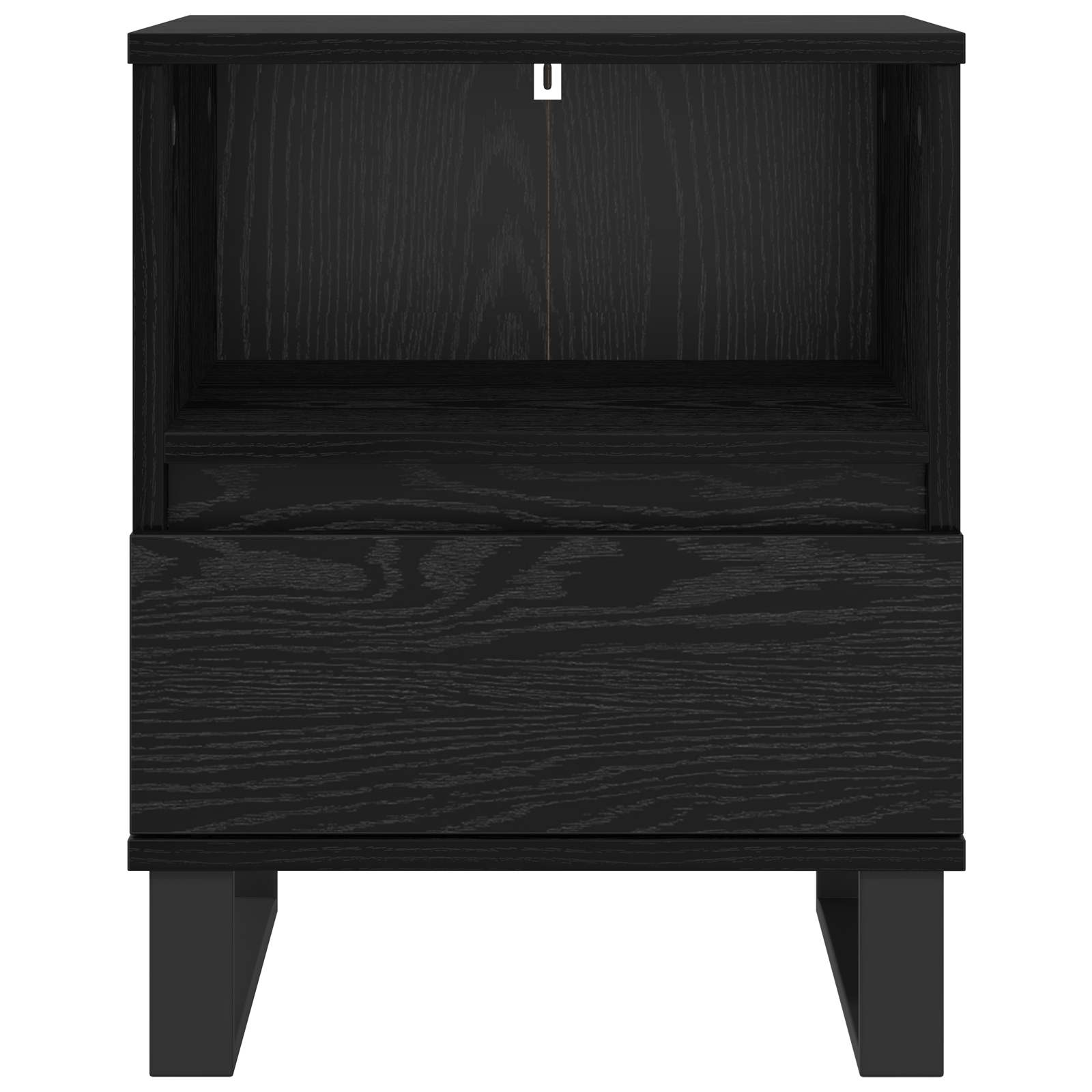 Bettschrank Schwarz Eichen-Optik 40 x 35 x 50 cm Holzwerkstoff
