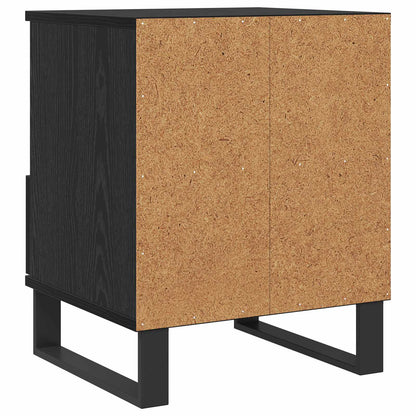 Bettschrank Schwarz Eichen-Optik 40 x 35 x 50 cm Holzwerkstoff