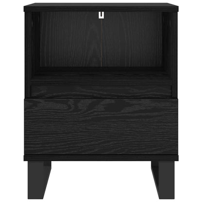 Bettschrank Schwarz Eichen-Optik 40 x 35 x 50 cm Holzwerkstoff