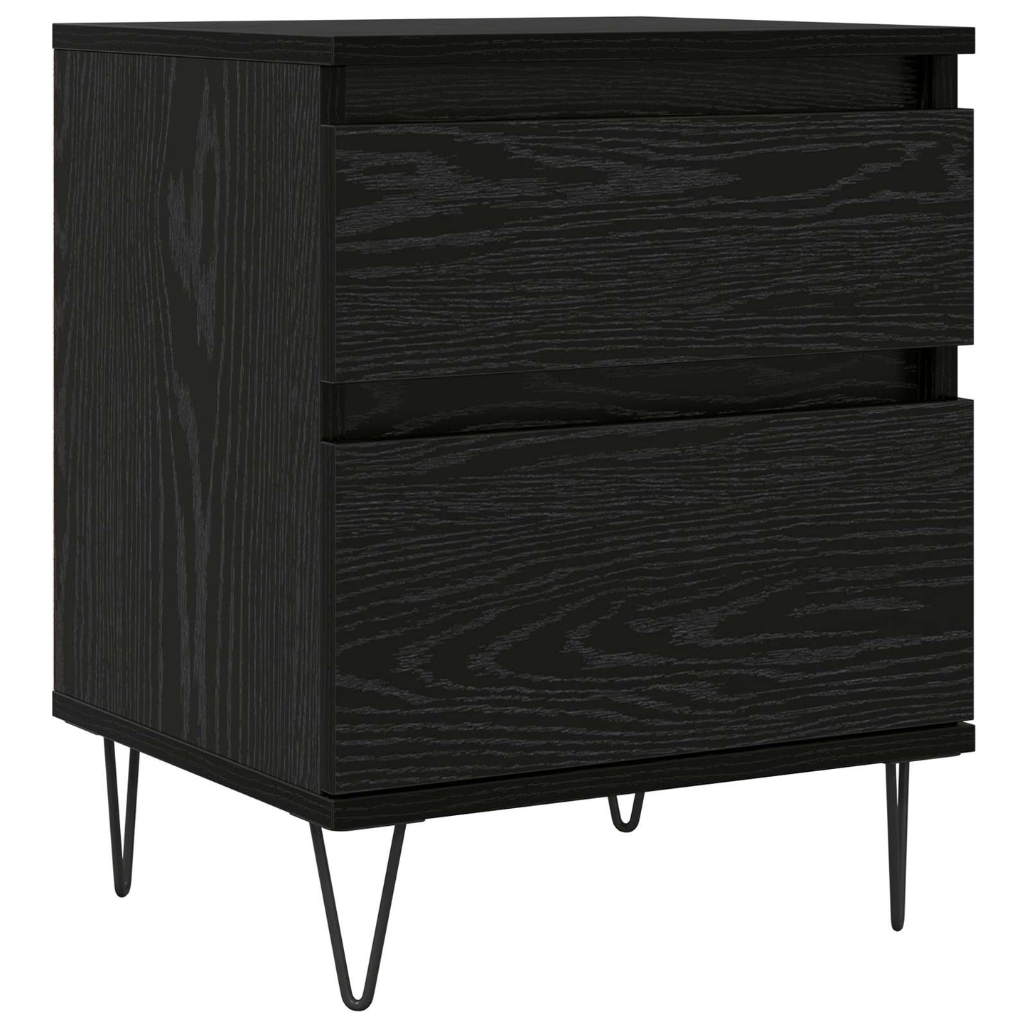 Bettschrank Schwarz Eichen-Optik 40 x 35 x 50 cm Holzwerkstoff