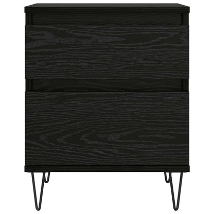 Bettschrank Schwarz Eichen-Optik 40 x 35 x 50 cm Holzwerkstoff