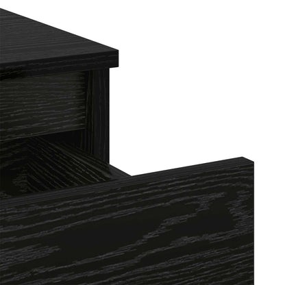 Bettschrank Schwarz Eichen-Optik 40 x 35 x 50 cm Holzwerkstoff