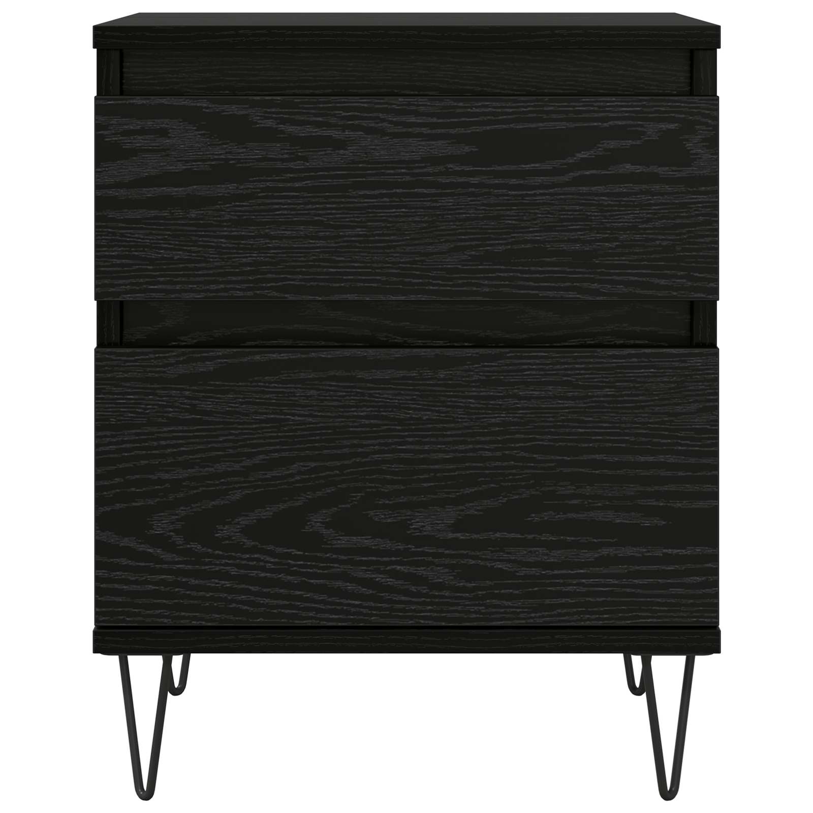 Bettschrank Schwarz Eichen-Optik 40 x 35 x 50 cm Holzwerkstoff