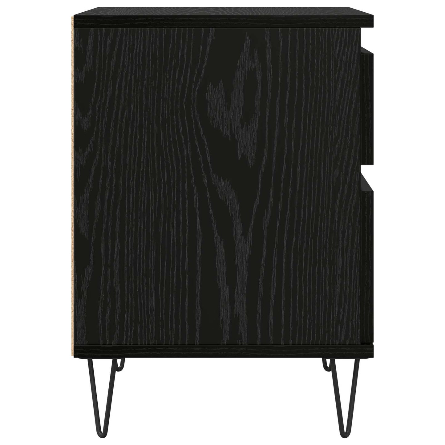 Bettschrank Schwarz Eichen-Optik 40 x 35 x 50 cm Holzwerkstoff