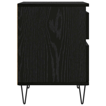 Bettschrank Schwarz Eichen-Optik 40 x 35 x 50 cm Holzwerkstoff