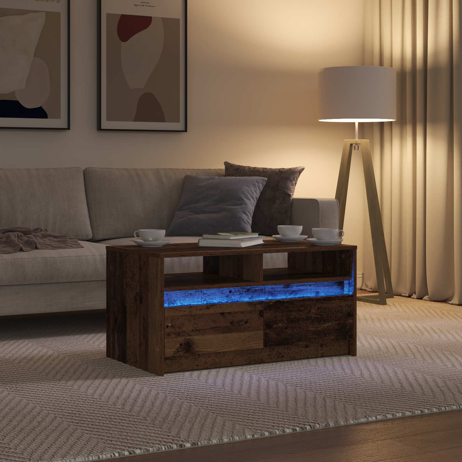 Couchtisch Altholz 90 x 50 x 45 cm Holzwerkstoff