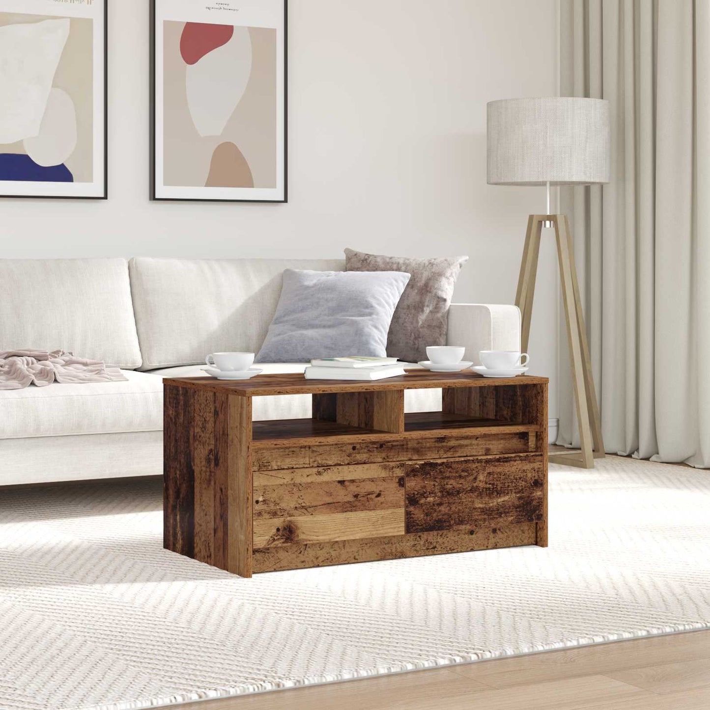 Couchtisch Altholz 90 x 50 x 45 cm Holzwerkstoff