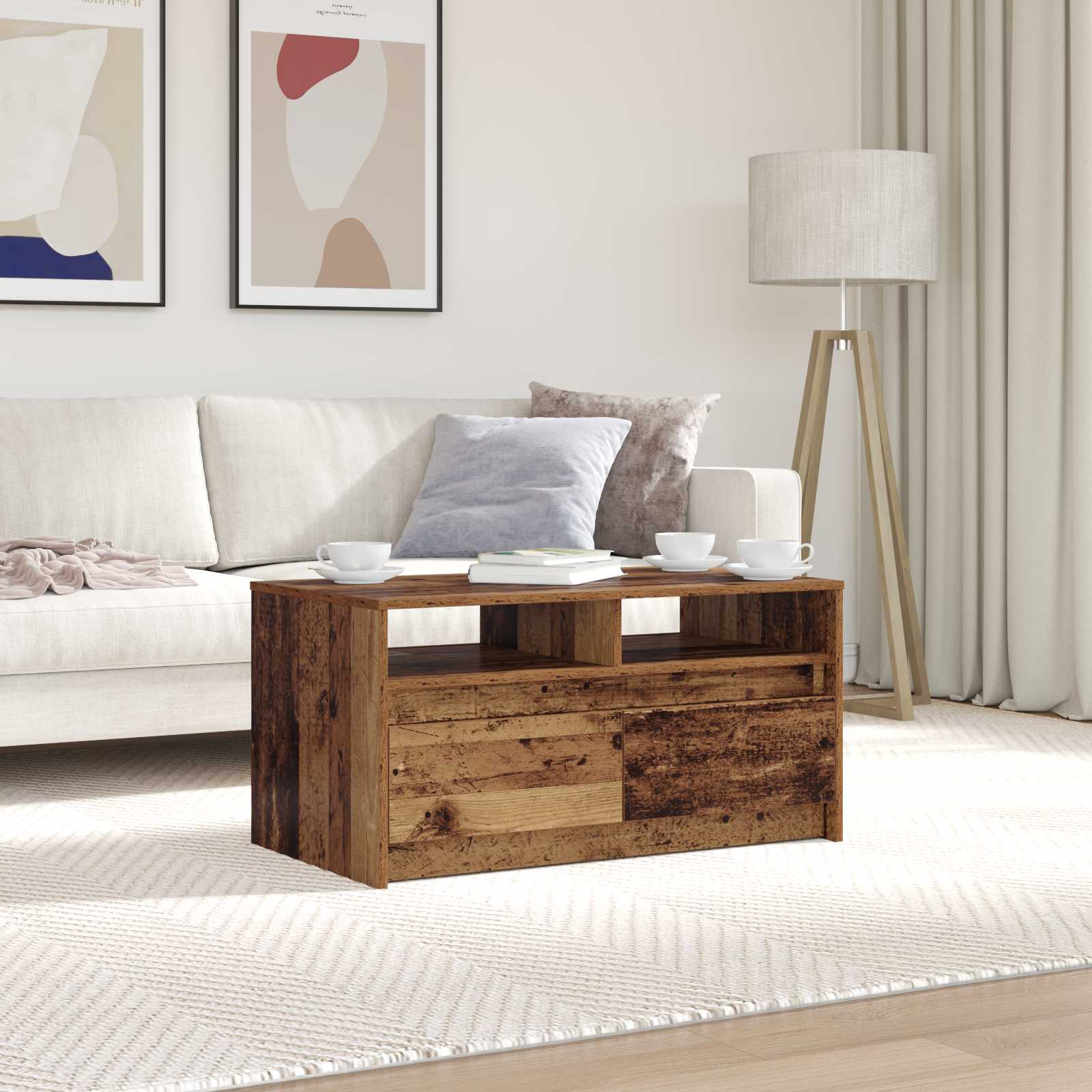 Couchtisch Altholz 90 x 50 x 45 cm Holzwerkstoff